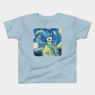 Girl Van Gogh Style Kids T-Shirt